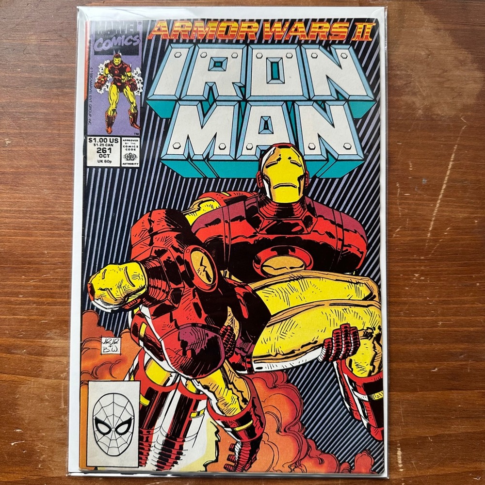 Vintage Marvel Comics Iron Man 261 Armor Wars II John Romita Jr 1990 VF/NM Raw